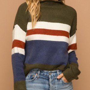 Hem & Thread Color-Block Soft Knit Sweater